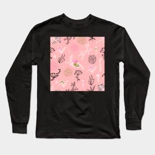 Elegance Seamless pattern with flowers Long Sleeve T-Shirt